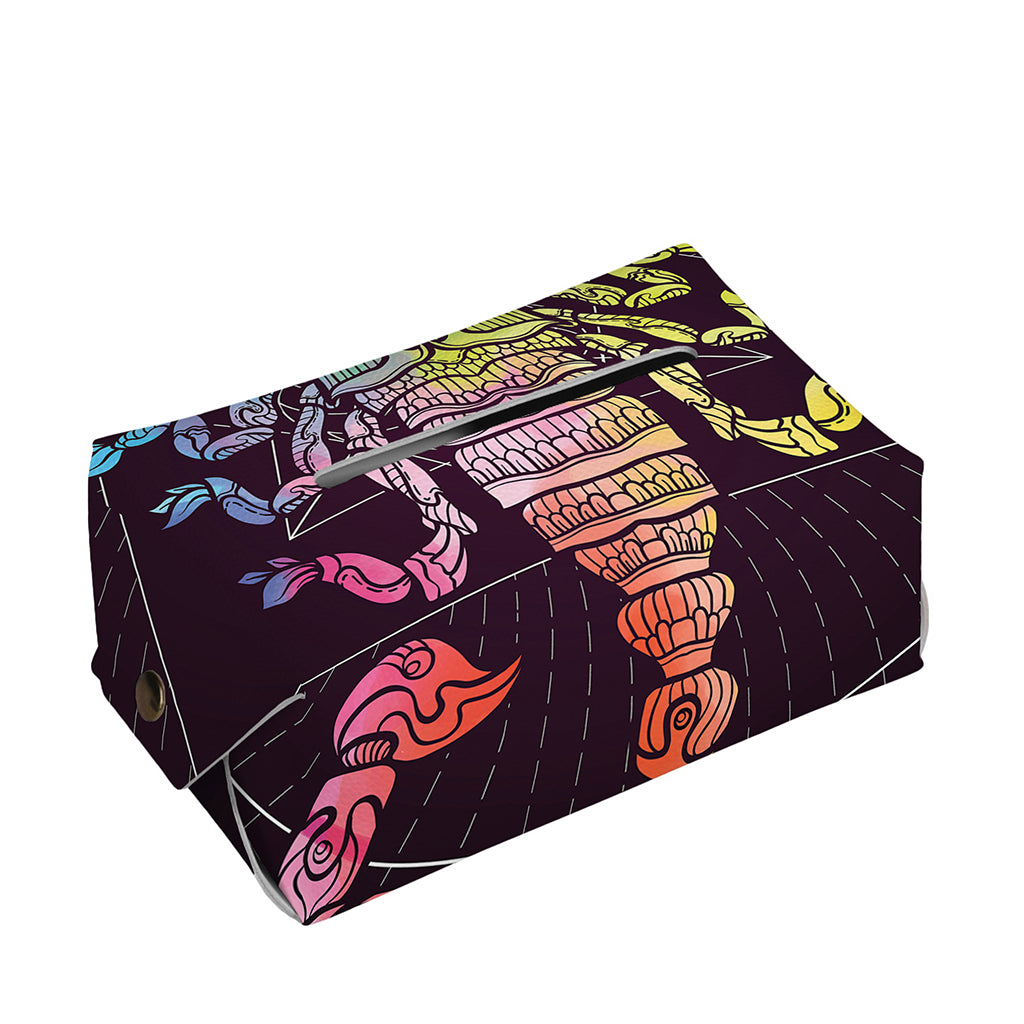 Colorful Scorpio Sign Print Rectangle Tissue Box Cover