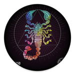Colorful Scorpio Sign Print Round Floor Mat