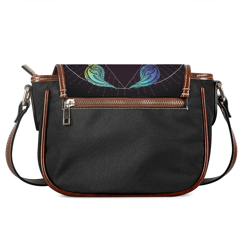 Colorful Scorpio Sign Print Saddle Bag