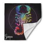 Colorful Scorpio Sign Print Silk Bandana