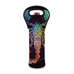 Colorful Scorpio Sign Print Single Neoprene Wine Tote
