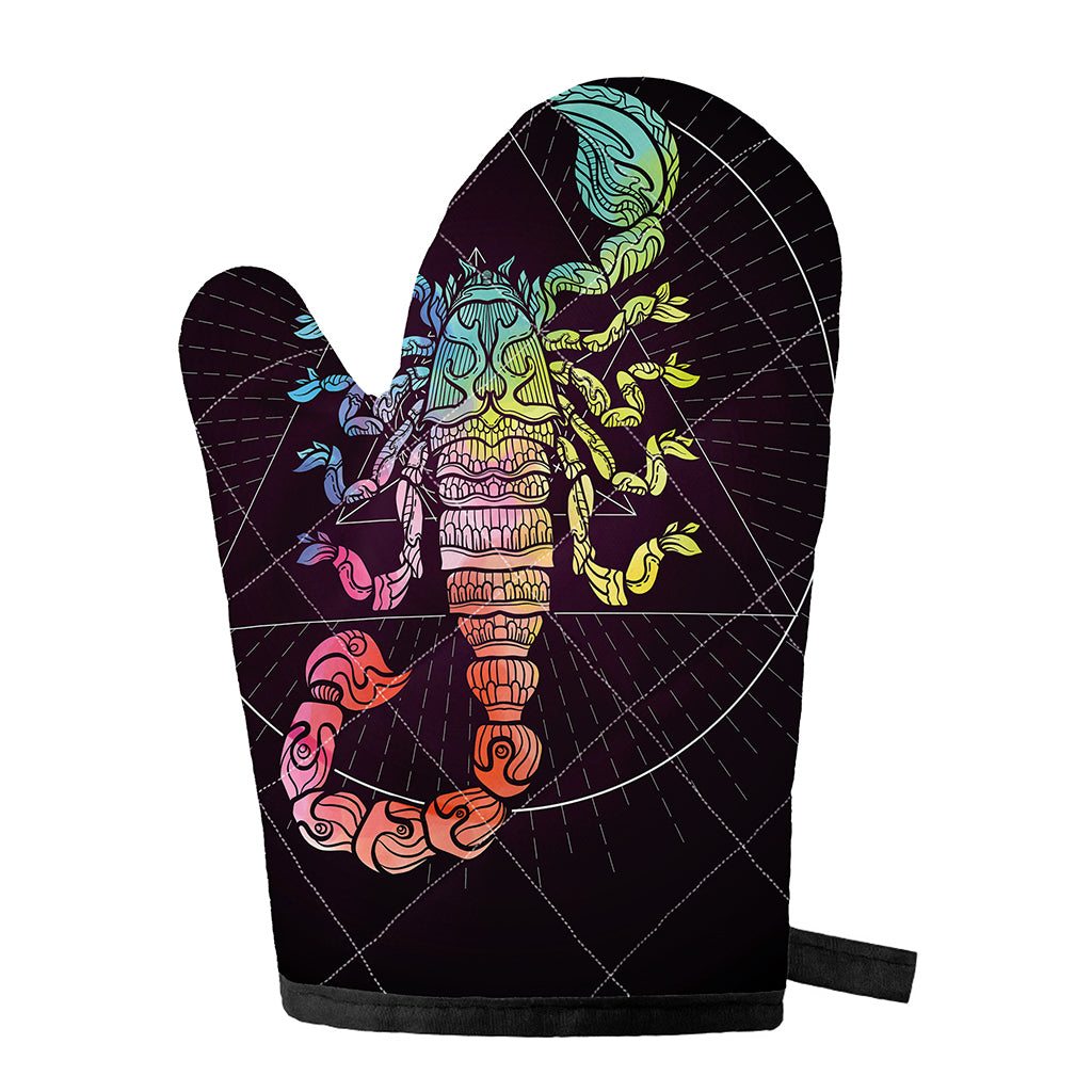 Colorful Scorpio Sign Print Single Oven Mitt