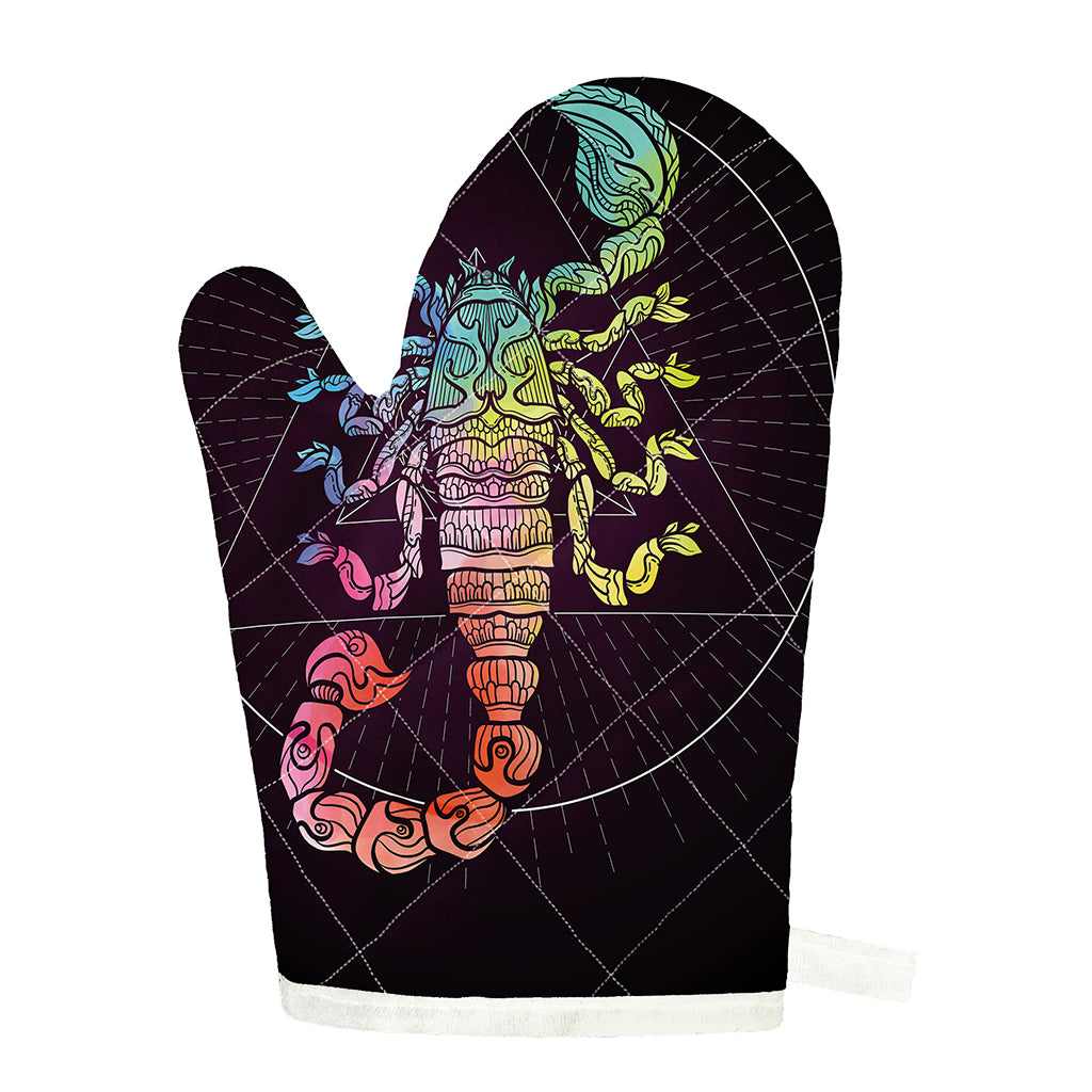 Colorful Scorpio Sign Print Single Oven Mitt