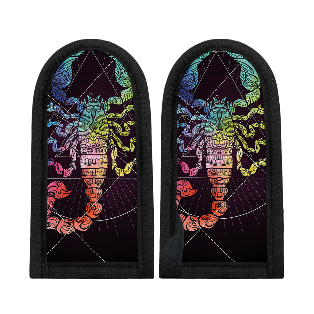 Colorful Scorpio Sign Print Skillet Handle Cover