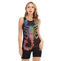 Colorful Scorpio Sign Print Sleeveless One Piece Swimsuit