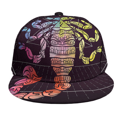 Colorful Scorpio Sign Print Snapback Cap