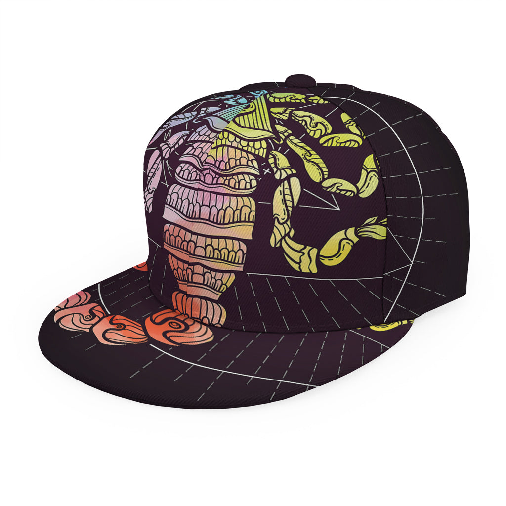 Colorful Scorpio Sign Print Snapback Cap