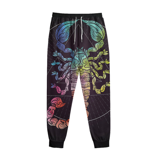 Colorful Scorpio Sign Print Sweatpants