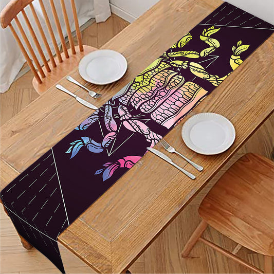 Colorful Scorpio Sign Print Table Runner
