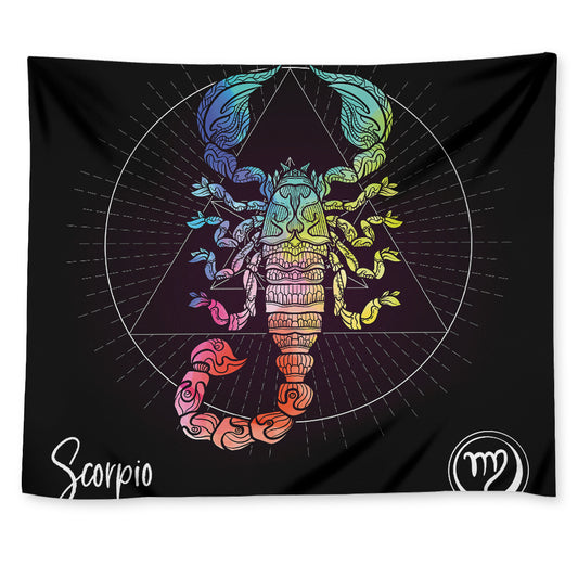 Colorful Scorpio Sign Print Tapestry