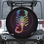 Colorful Scorpio Sign Print Tire Cover