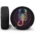 Colorful Scorpio Sign Print Tire Cover