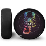 Colorful Scorpio Sign Print Tire Cover With Camera Hole