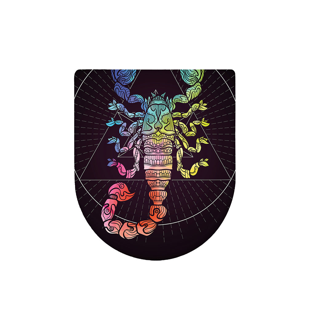 Colorful Scorpio Sign Print Toilet Lid Cover
