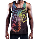 Colorful Scorpio Sign Print Training Tank Top