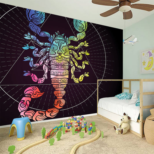 Colorful Scorpio Sign Print Wall Sticker