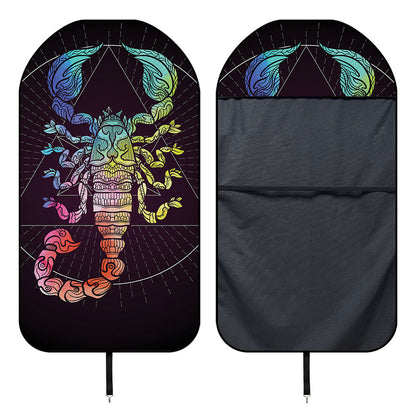 Colorful Scorpio Sign Print Waterproof Car Seat Cover