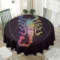 Colorful Scorpio Sign Print Waterproof Round Tablecloth