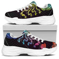 Colorful Scorpio Sign Print White Chunky Shoes