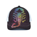Colorful Scorpio Sign Print White Mesh Trucker Hat