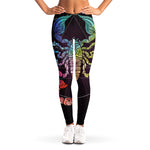 Colorful Scorpio Sign Print Women's Leggings