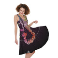 Colorful Scorpio Sign Print Sleeveless Knee Length Dress