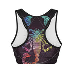 Colorful Scorpio Sign Print Women's Sports Bra