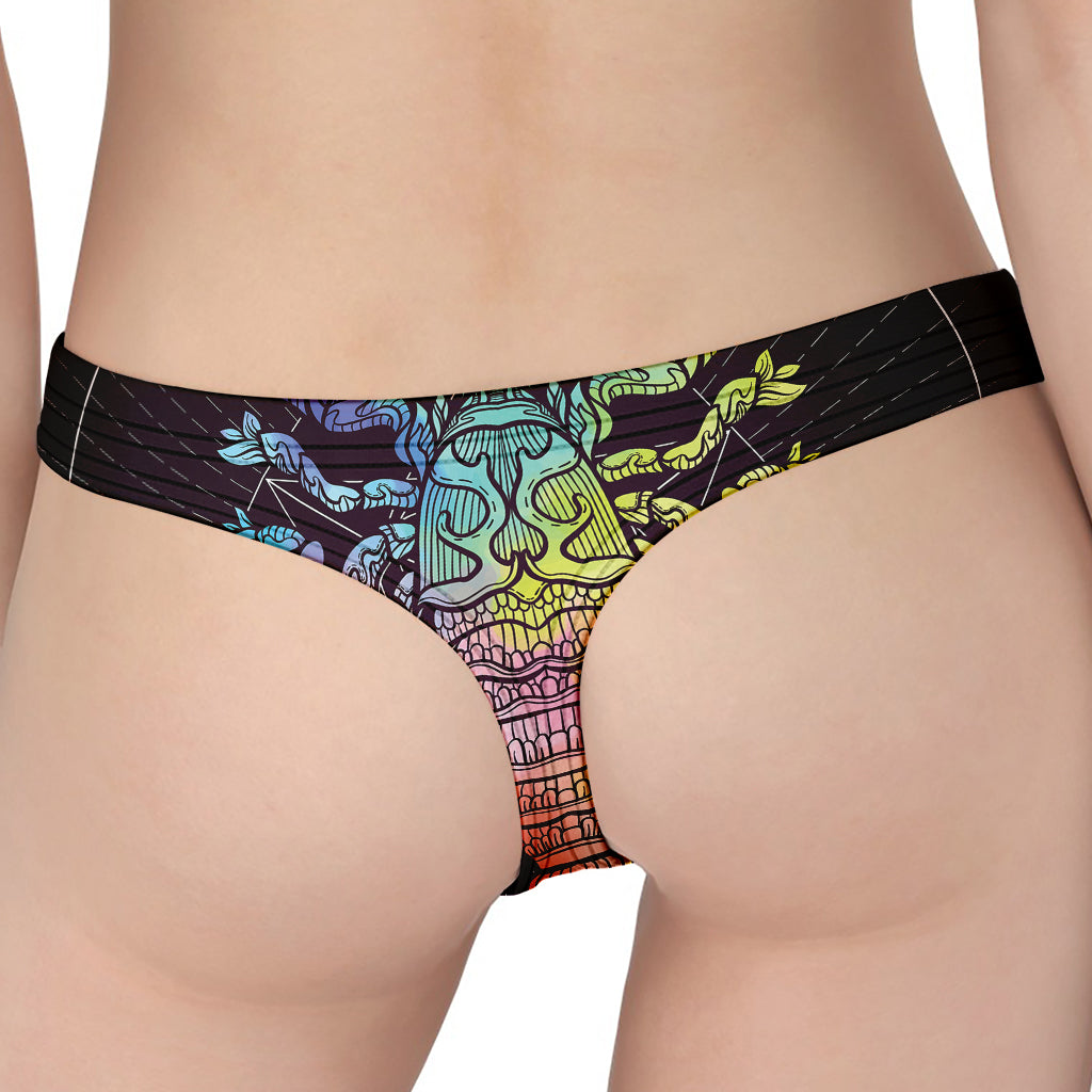 Colorful Scorpio Sign Print Women's Thong