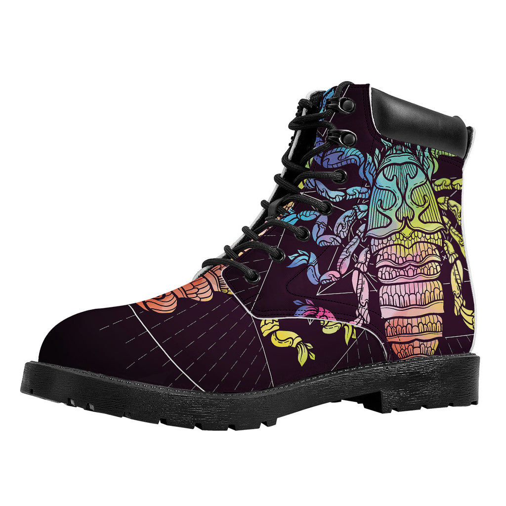 Colorful Scorpio Sign Print Work Boots