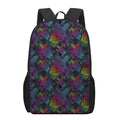 Colorful Sea Turtle Pattern Print 17 Inch Backpack