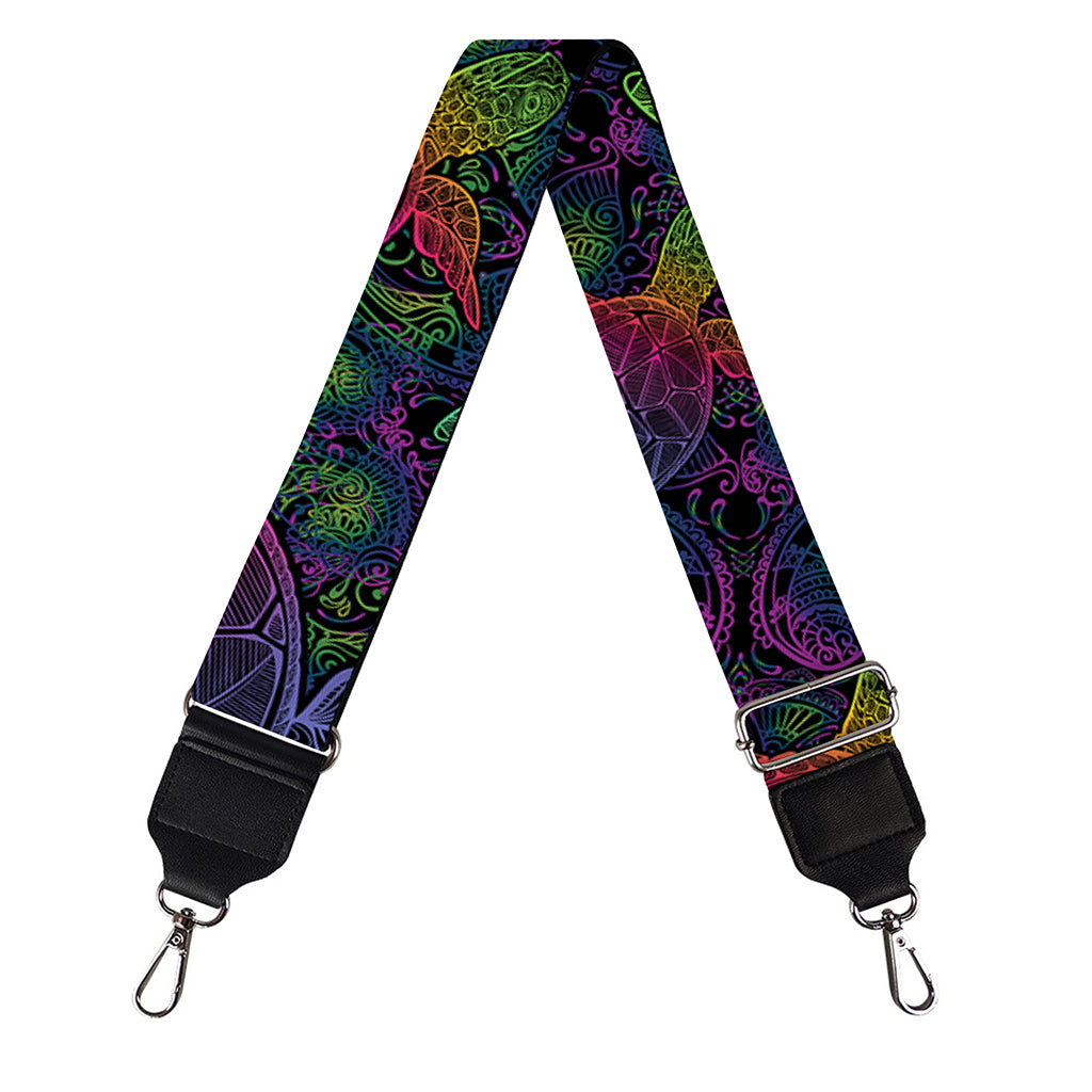 Colorful Sea Turtle Pattern Print Bag Strap