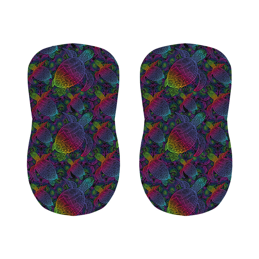 Colorful Sea Turtle Pattern Print Bar Stool Covers