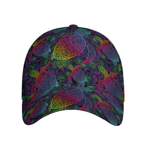 Colorful Sea Turtle Pattern Print Baseball Cap