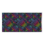 Colorful Sea Turtle Pattern Print Beach Towel