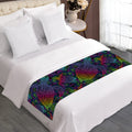 Colorful Sea Turtle Pattern Print Bed Runner