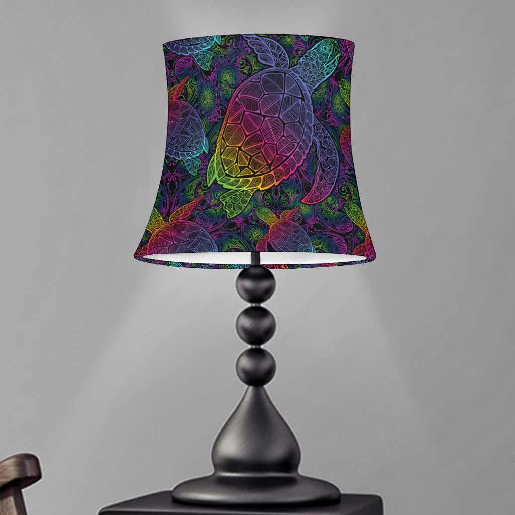 Colorful Sea Turtle Pattern Print Bell Lamp Shade