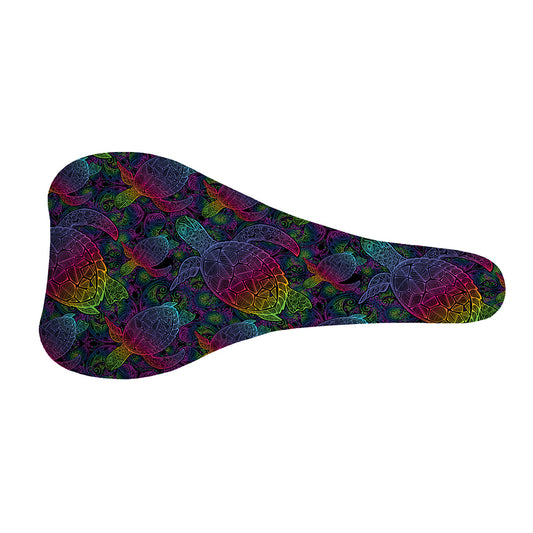 Colorful Sea Turtle Pattern Print Bicycle Seat Cover