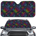 Colorful Sea Turtle Pattern Print Car Windshield Sun Shade