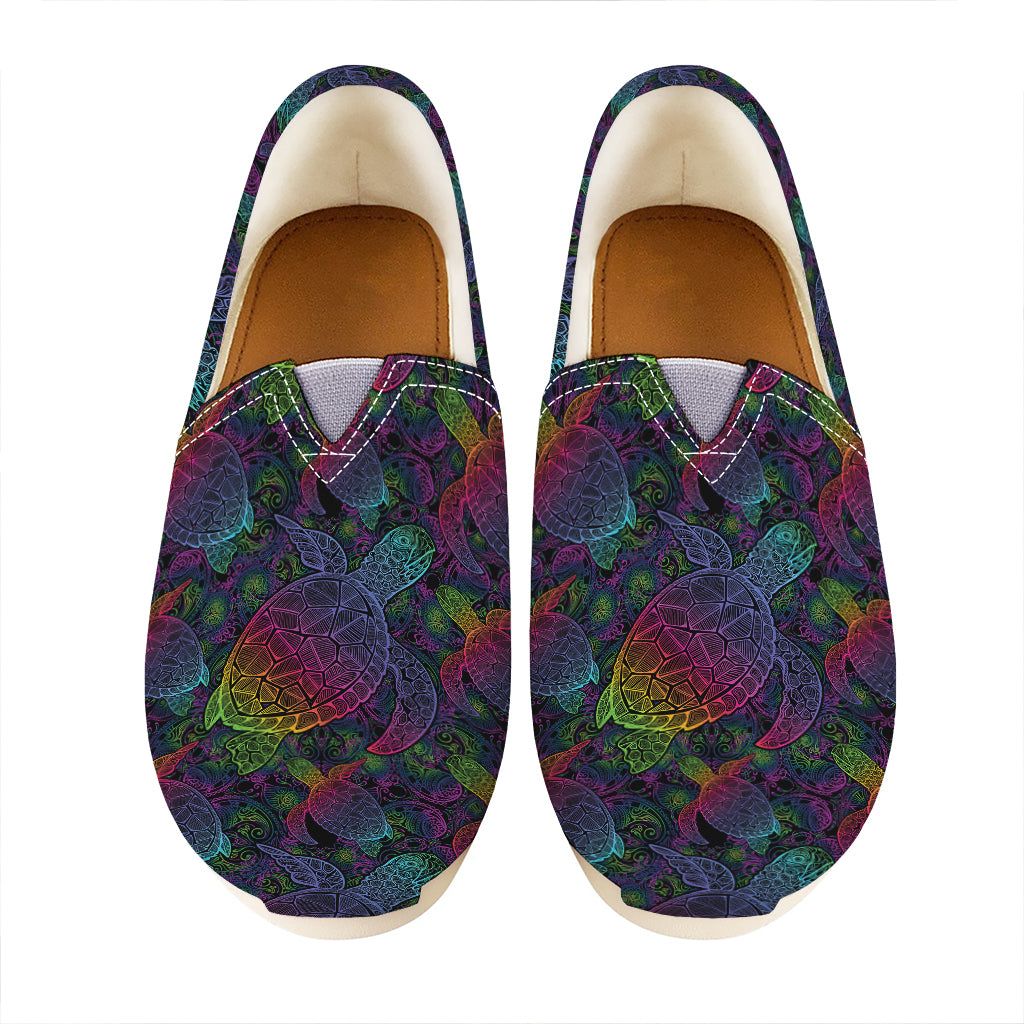 Colorful Sea Turtle Pattern Print Casual Shoes