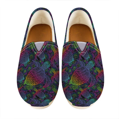 Colorful Sea Turtle Pattern Print Casual Shoes