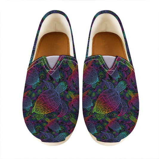 Colorful Sea Turtle Pattern Print Casual Shoes