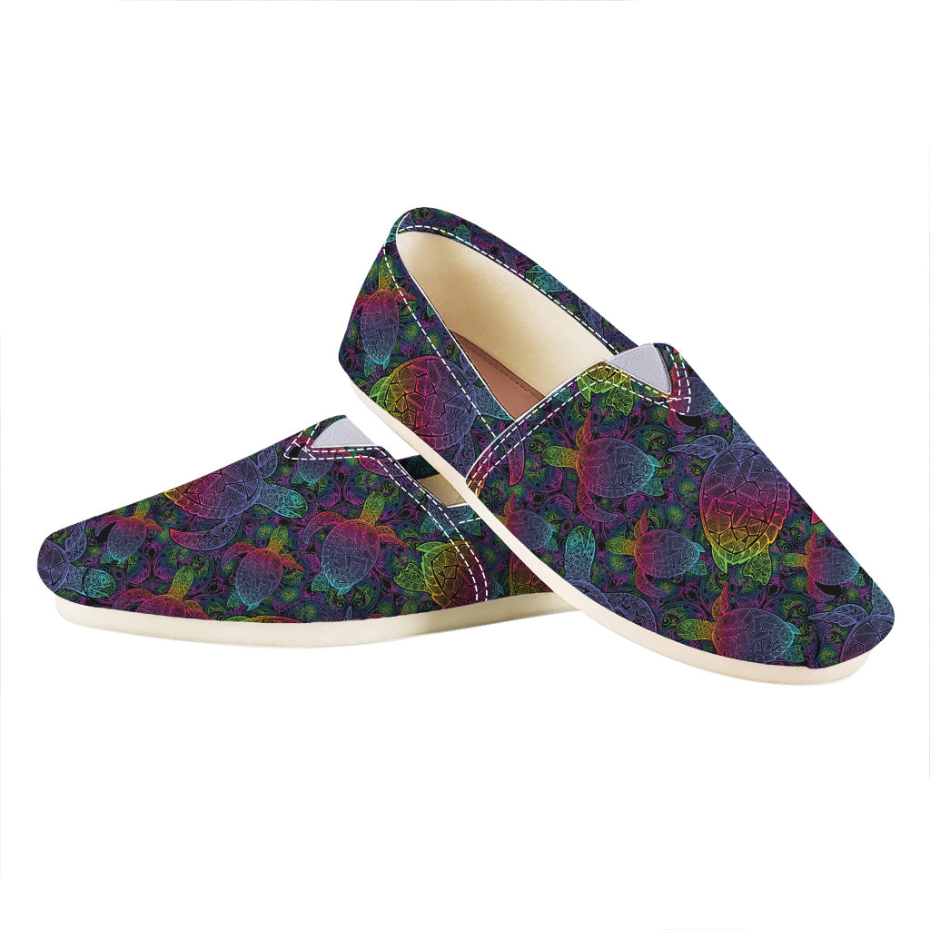Colorful Sea Turtle Pattern Print Casual Shoes