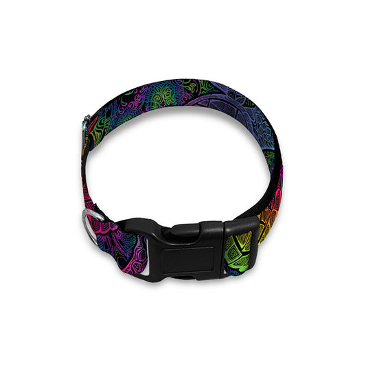 Colorful Sea Turtle Pattern Print Dog Collar