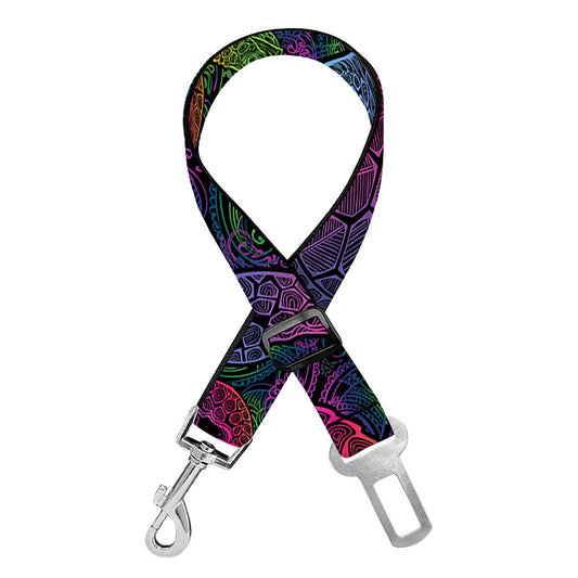 Colorful Sea Turtle Pattern Print Dog Seat Belt