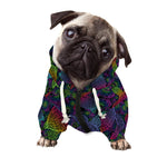 Colorful Sea Turtle Pattern Print Dog Zip Up Hoodie