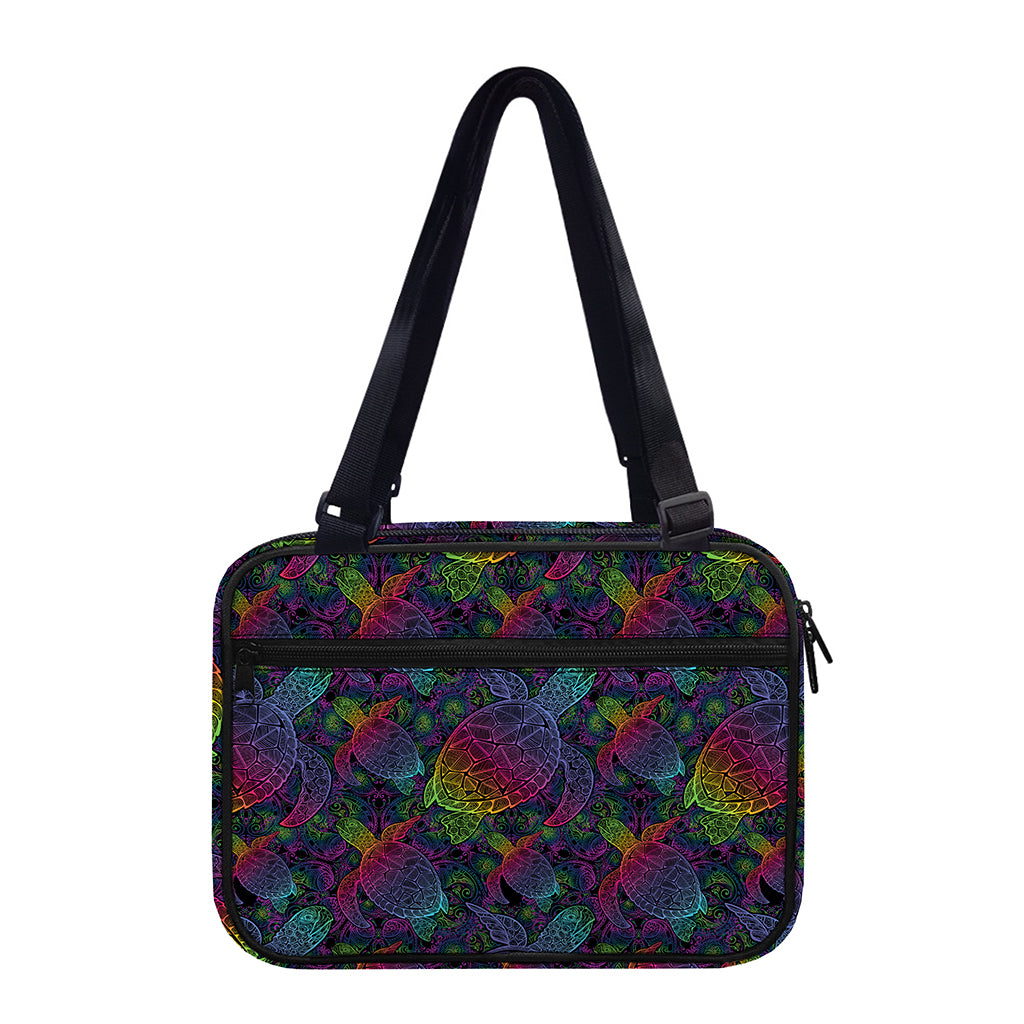 Colorful Sea Turtle Pattern Print Double Strap Bible Bag