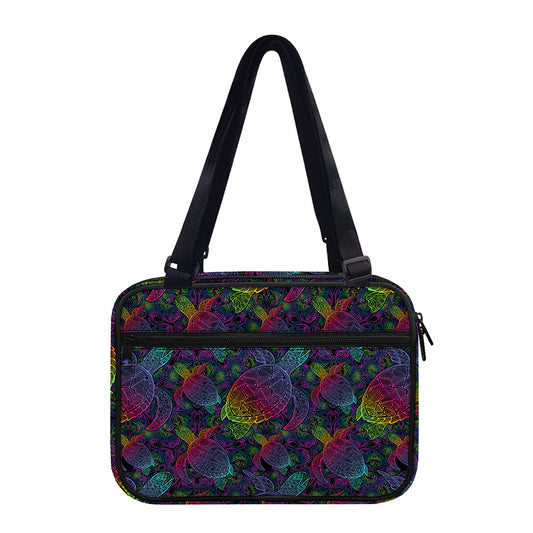 Colorful Sea Turtle Pattern Print Double Strap Bible Bag