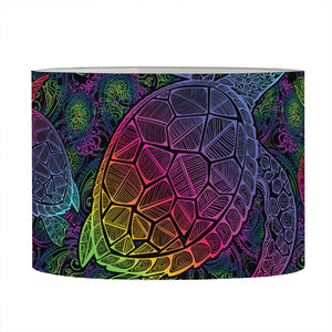 Colorful Sea Turtle Pattern Print Drum Lamp Shade