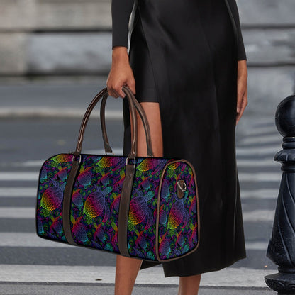Colorful Sea Turtle Pattern Print Duffle Bag