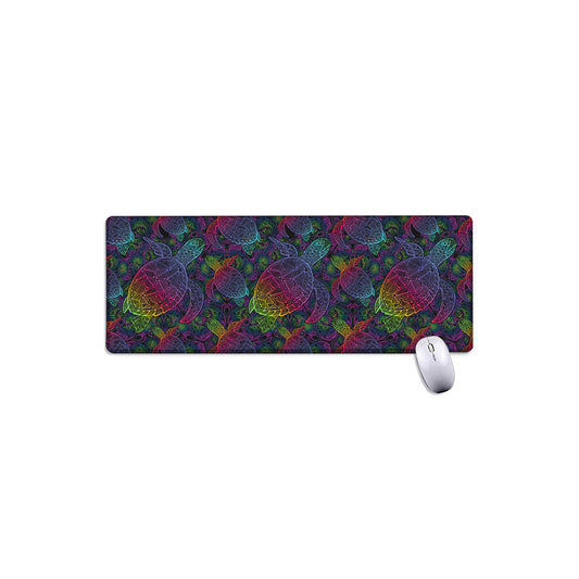 Colorful Sea Turtle Pattern Print Extended Mouse Pad
